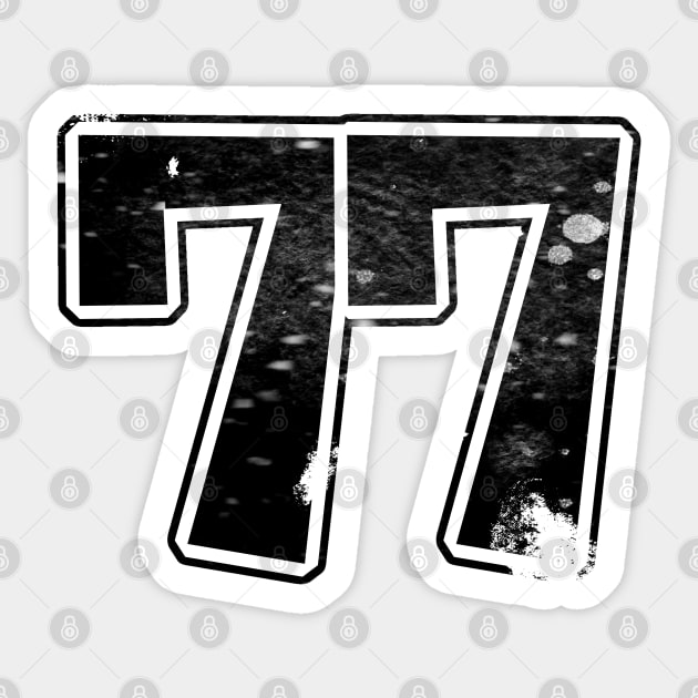 77 Sticker by Kev Brett Designs